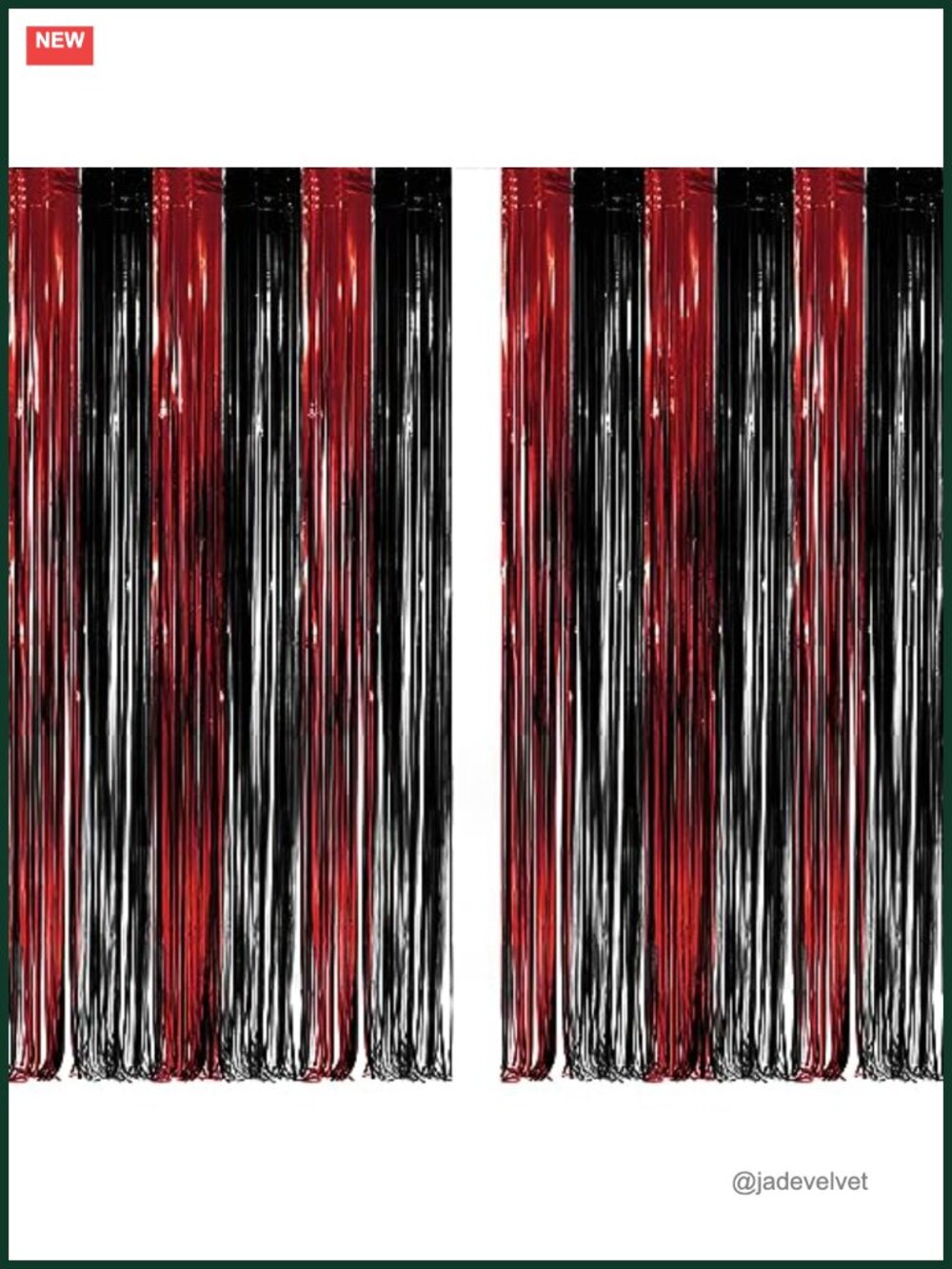 Foil Fringe Tinsel Party Backdrop Stranger Halloween Decor 3.2ft x 8.2ft 2 Pack